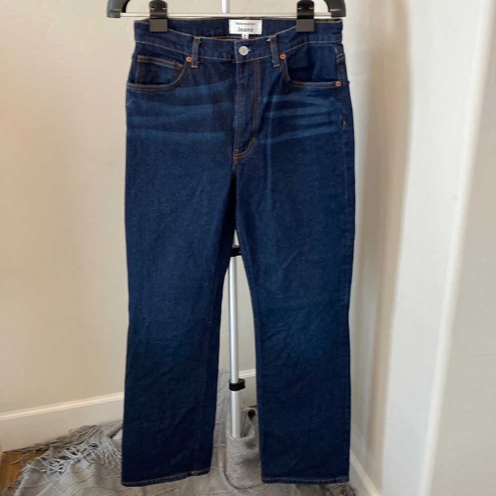 Reformation high waist wide leg jeans